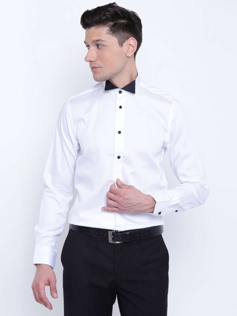 Buy Blackberrys Men White Slim Fit Solid Partywear Shirt Shirts for Men 2494039 Myntra