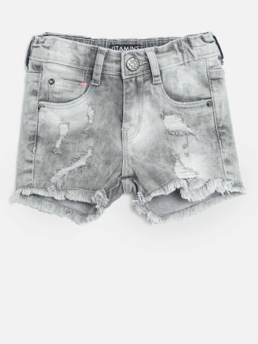 Myntra Girls Distressed Jean Shorts TALES STORIES Girls Floral