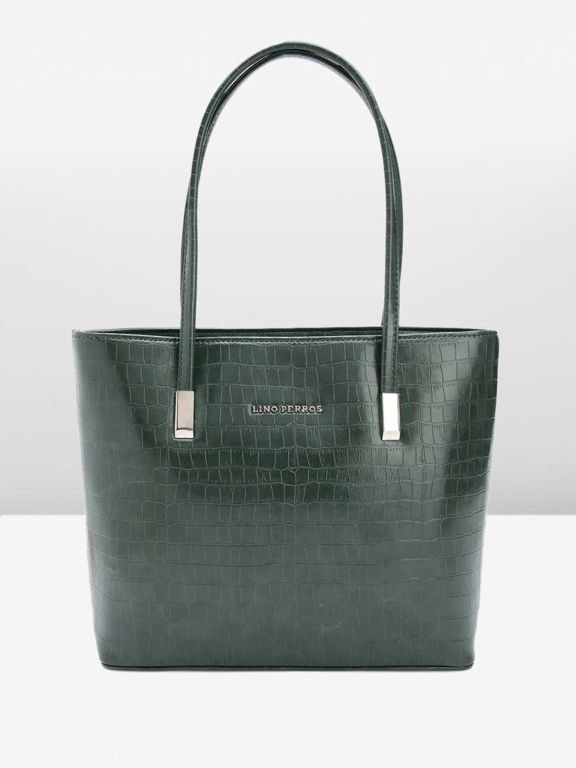 Buy Lino Perros Croc Textured Structured Shoulder Bag Handbags for Women 24947478 Myntra