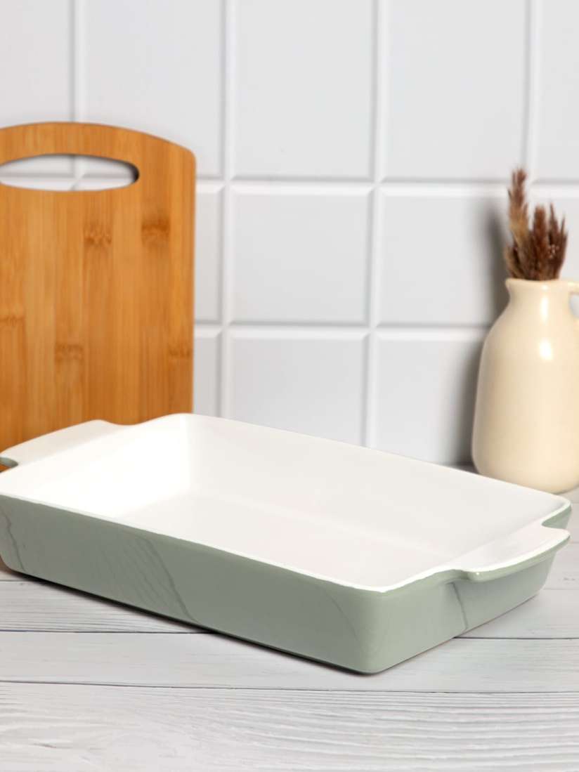 Buy Anko Sea Green Rectangle Stoneware Baking Tray Bakeware for Unisex 24952010 Myntra