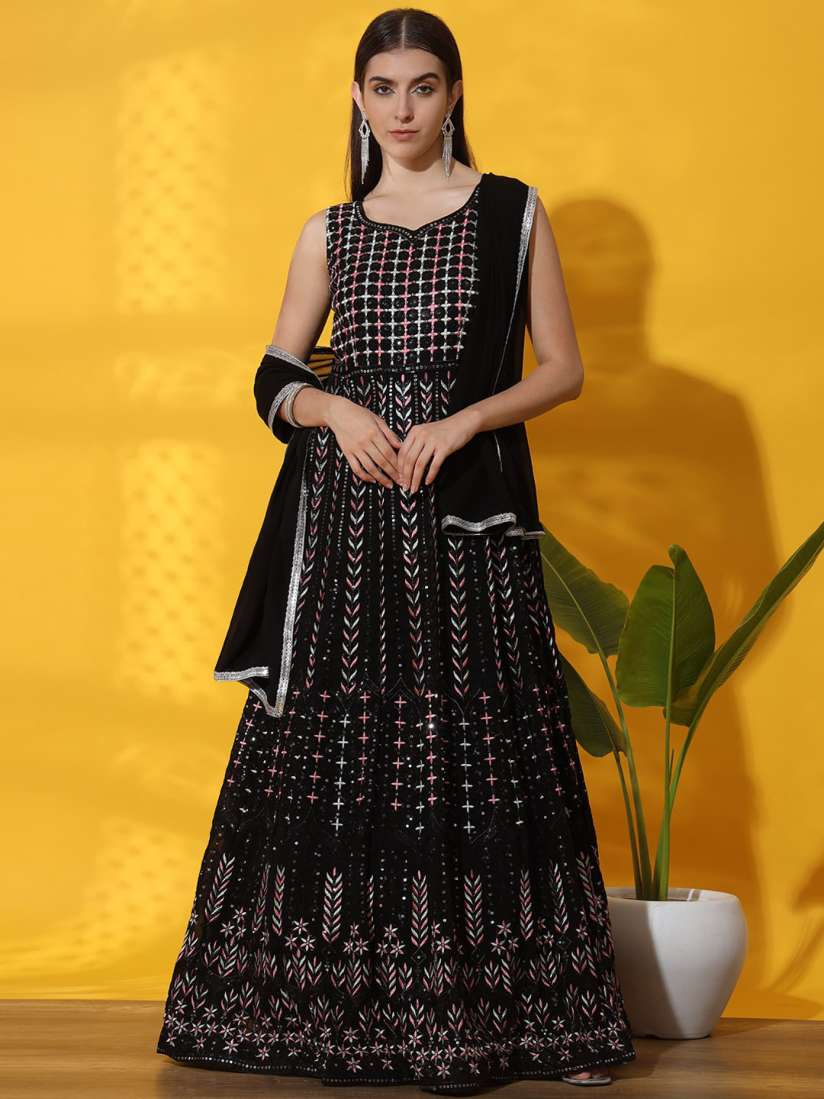 Buy Chhabra 555 Embroidered Anarkali Gown Ethnic Dresses Ethnic Dresses for Women 24953472 Myntra