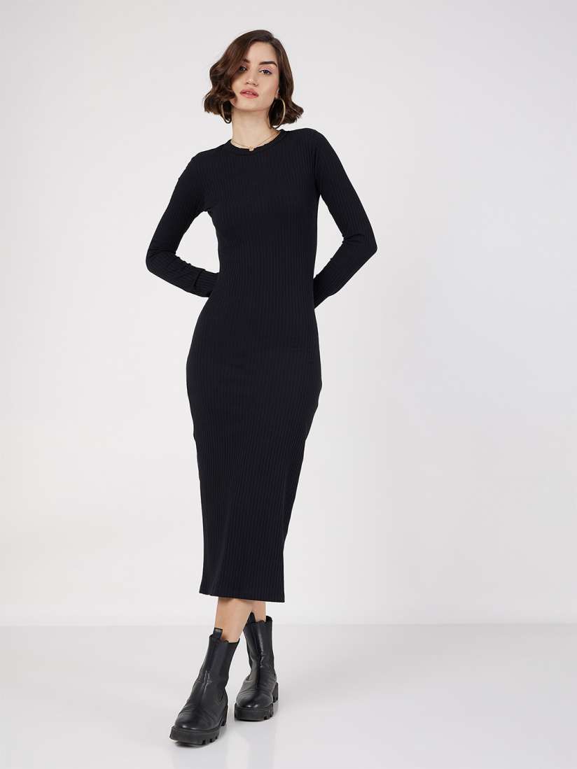 Womens long sleeve midi dress top