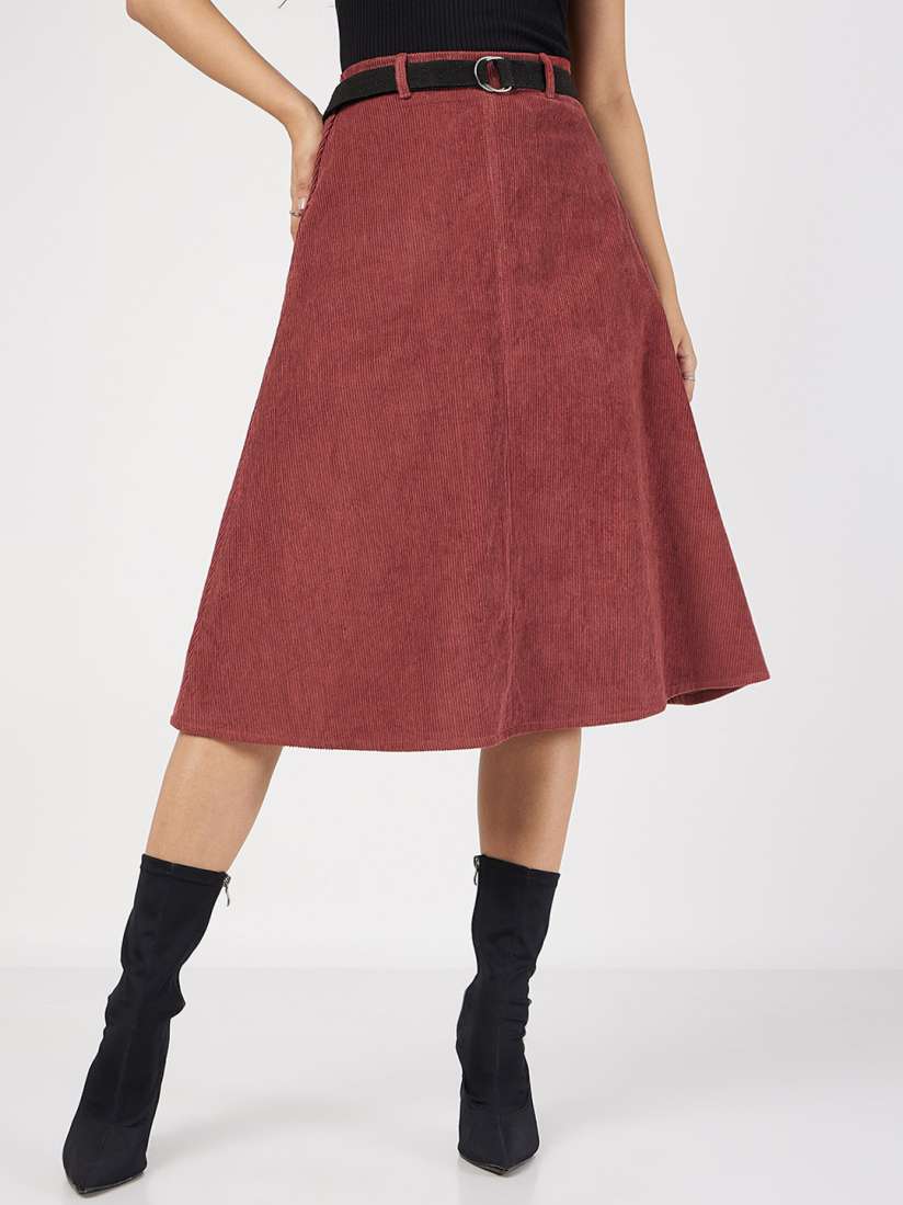 Women's corduroy skirt india top