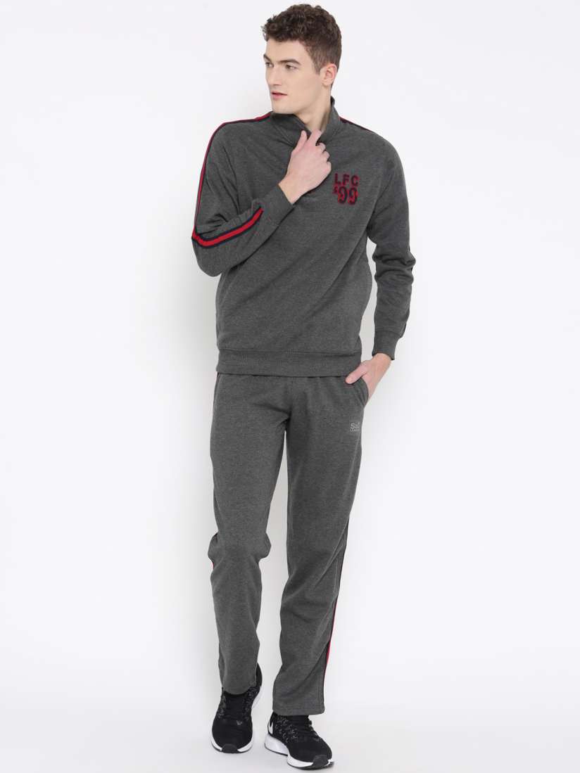 Buy NEVA Men Charcoal Solid Track Suit Tracksuits for Men 2495929 Myntra