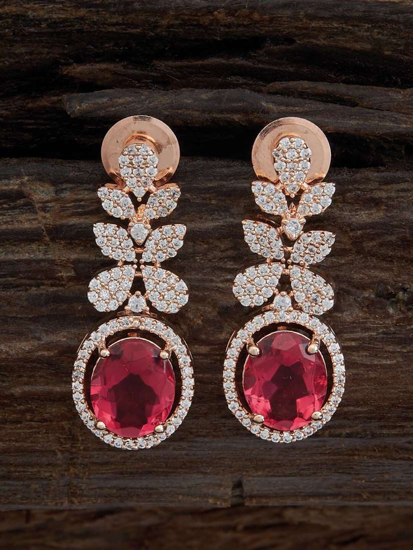 Buy Kushal s Fashion Jewellery Rose Gold Plated Oval Drop Earrings Earrings for Women 24960432 Myntra