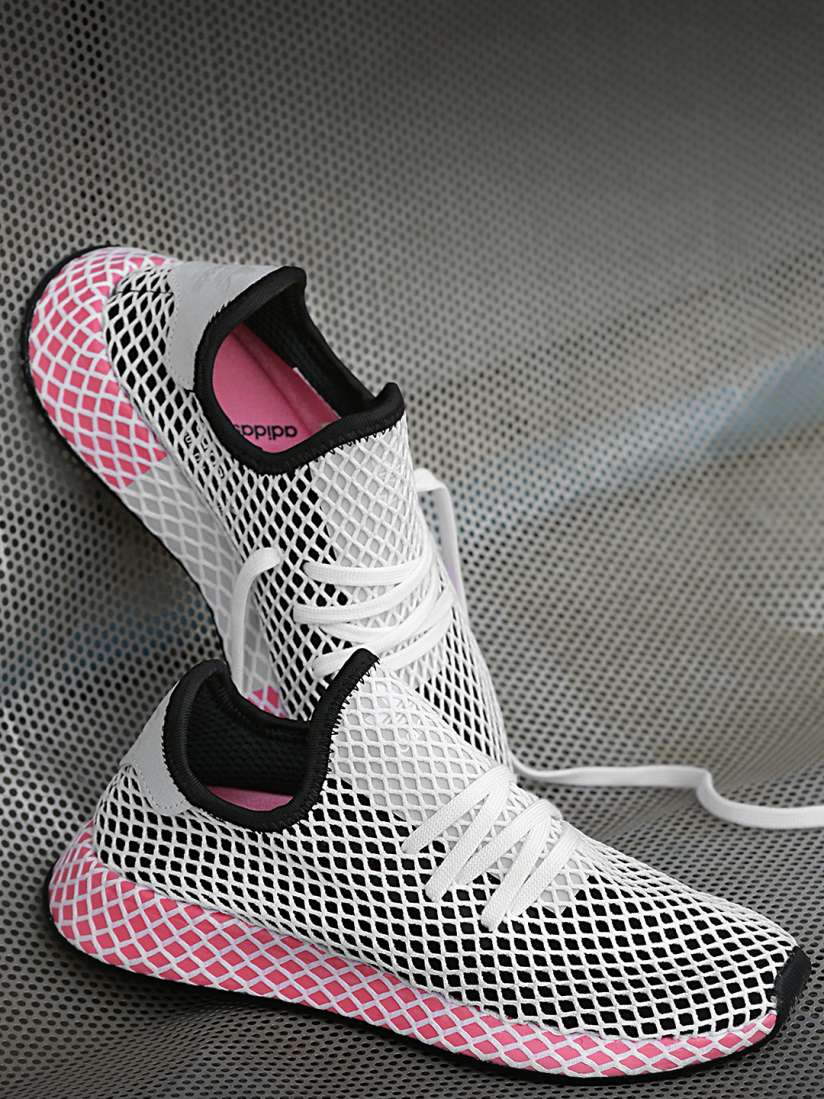 Adidas deerupt womens black and white best sale
