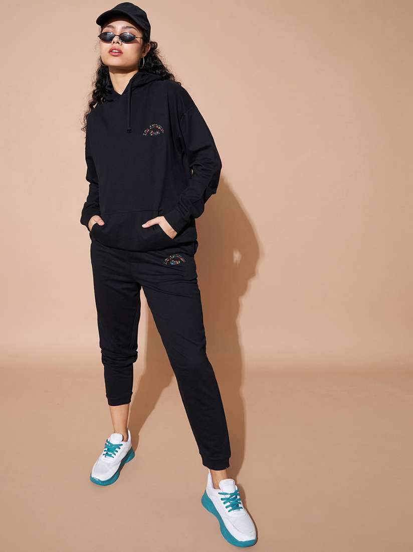 Black hoodie myntra hot sale