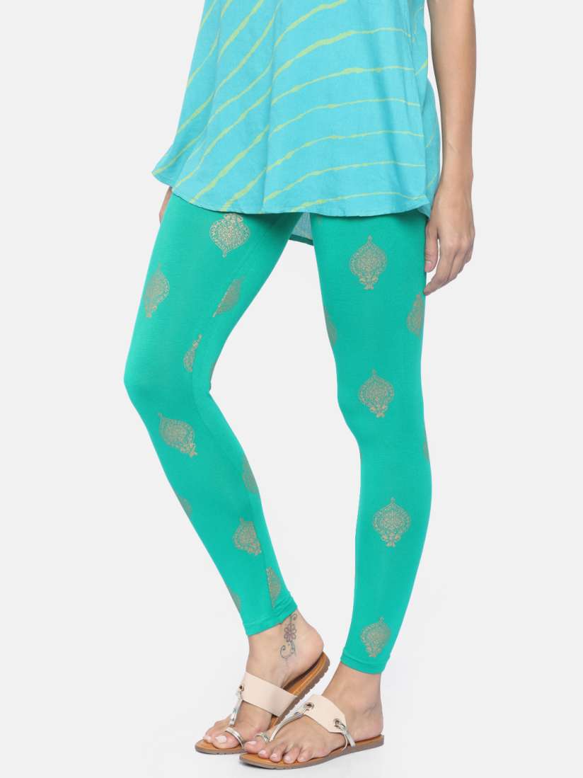 Melange printed leggings clearance