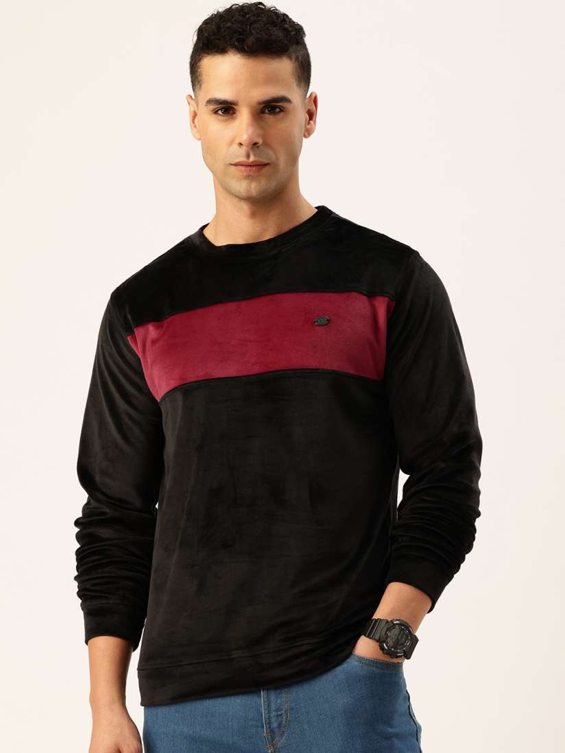 Buy Peter England Colourblocked Fuzzy Pullover Sweatshirt Sweatshirts for Men 24966248 Myntra