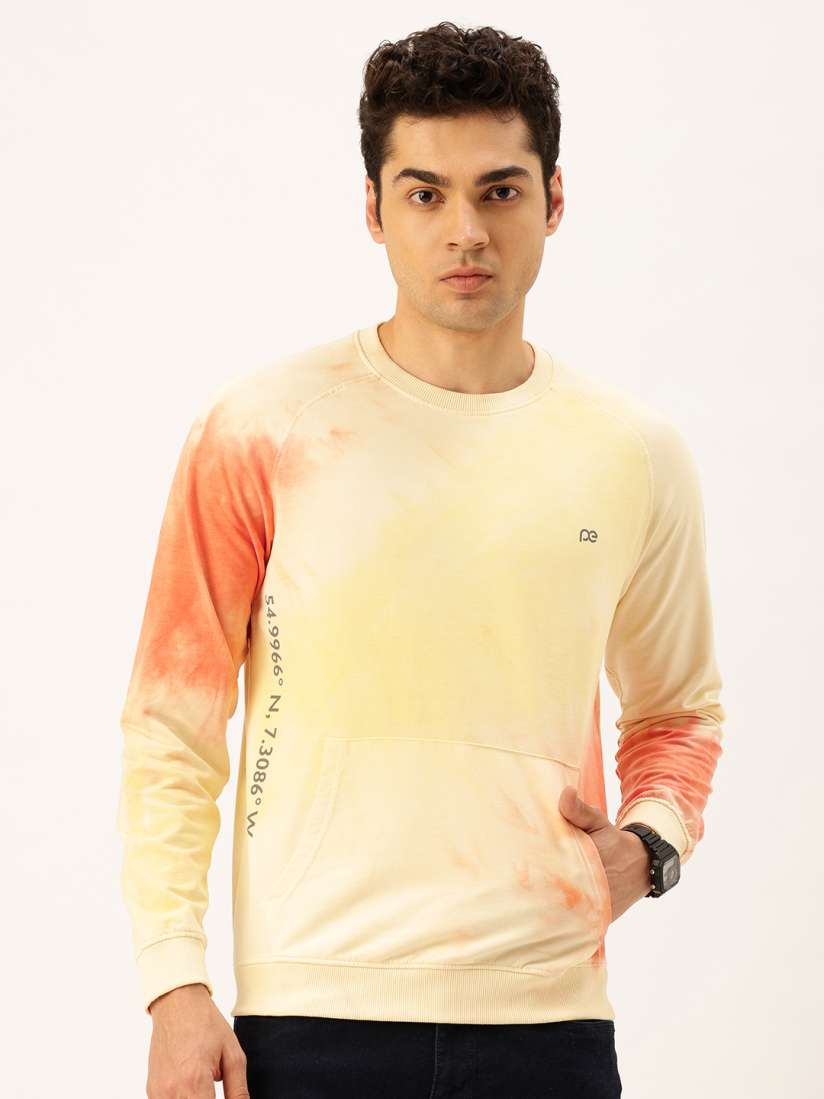 Buy Peter England Printed Tie Dyed Sweatshirt Sweatshirts for Men 24966336 Myntra