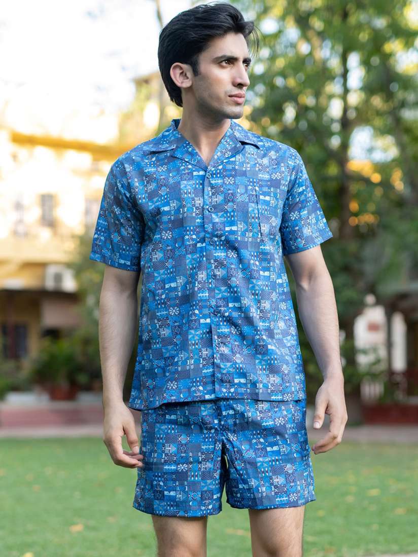 Buy Tistabene Printed Shirt And Shorts Night Suit Night suits for Men 24967060 Myntra