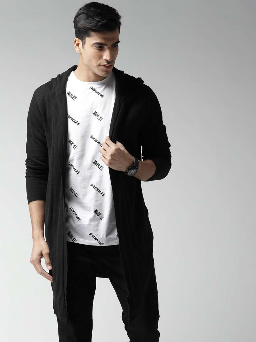 Forever 21 long black cardigan top