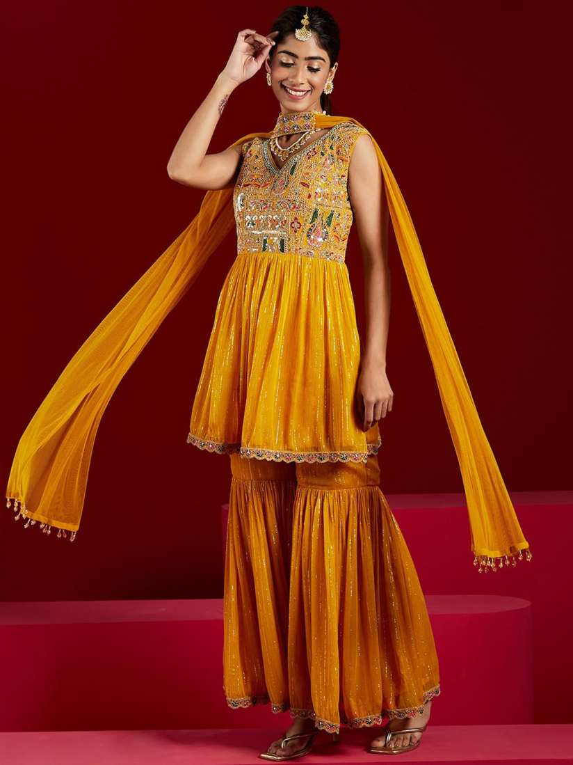 Sharara set myntra deals