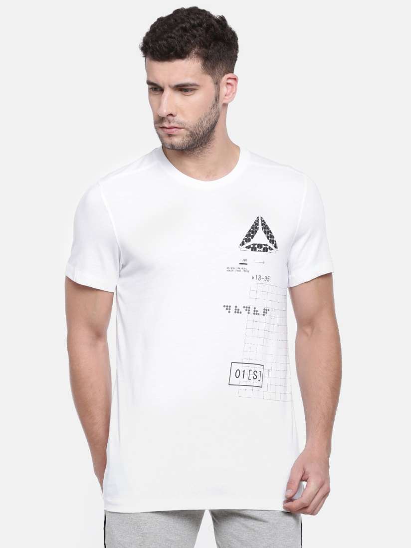 Buy Reebok Men White Speedwick Graphic Print Training T shirt Tshirts for Men 2497219 Myntra