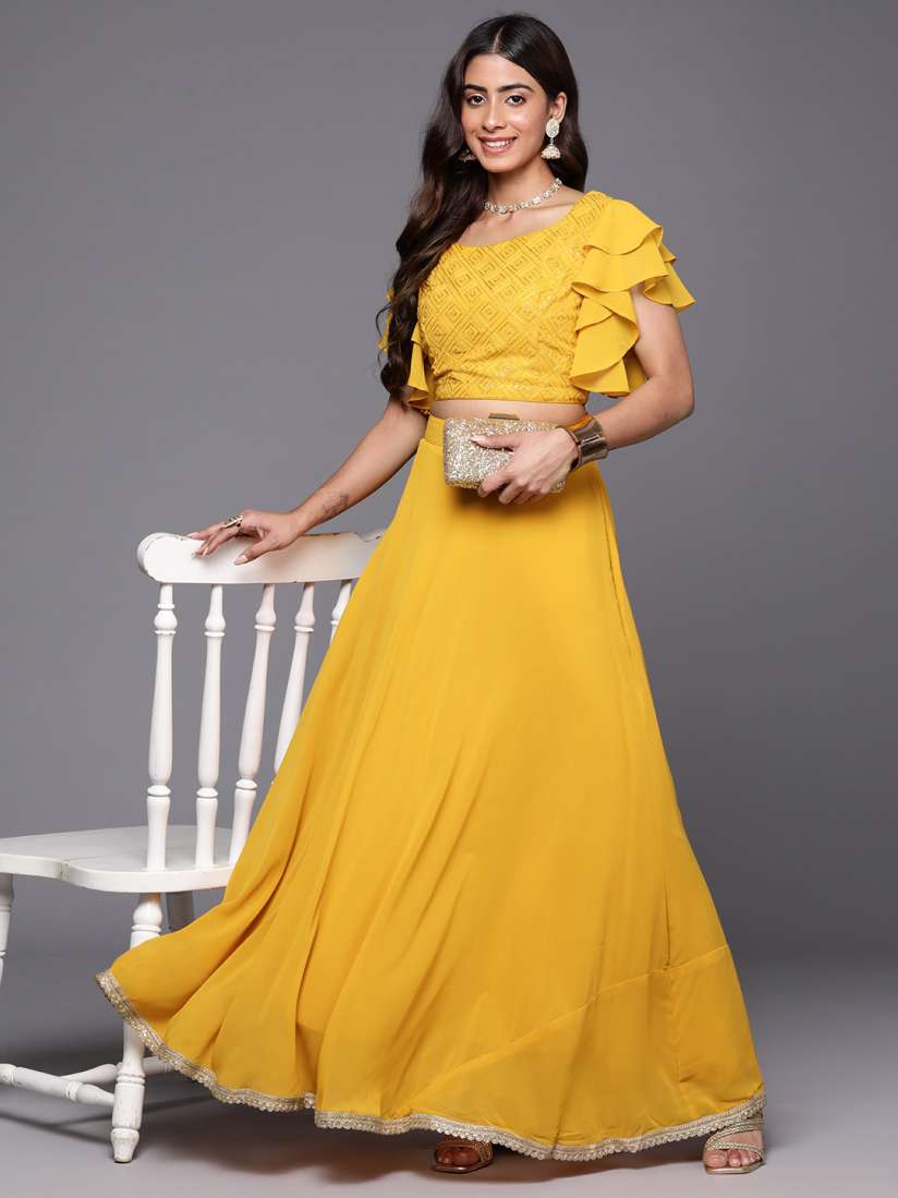 Lehenga choli for womens myntra clearance