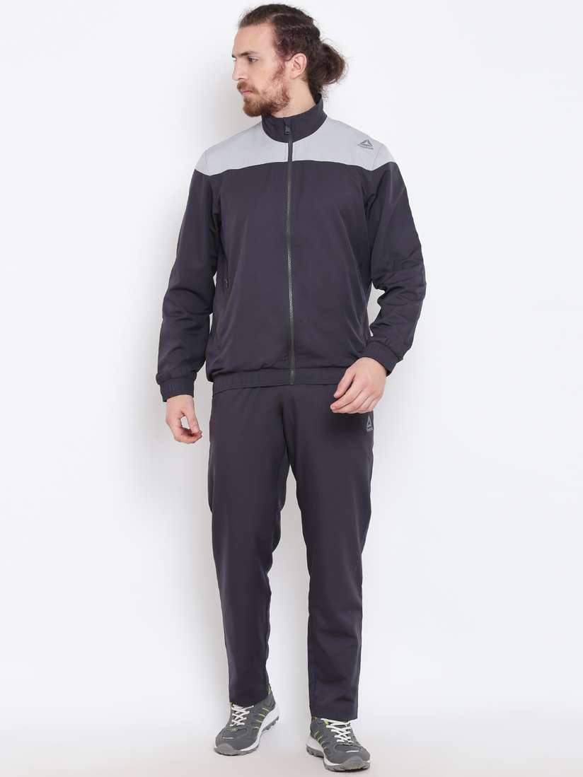 Charcoal Tracksuits Reebok Tracksuit Myntra Reebok Charcoal Grey