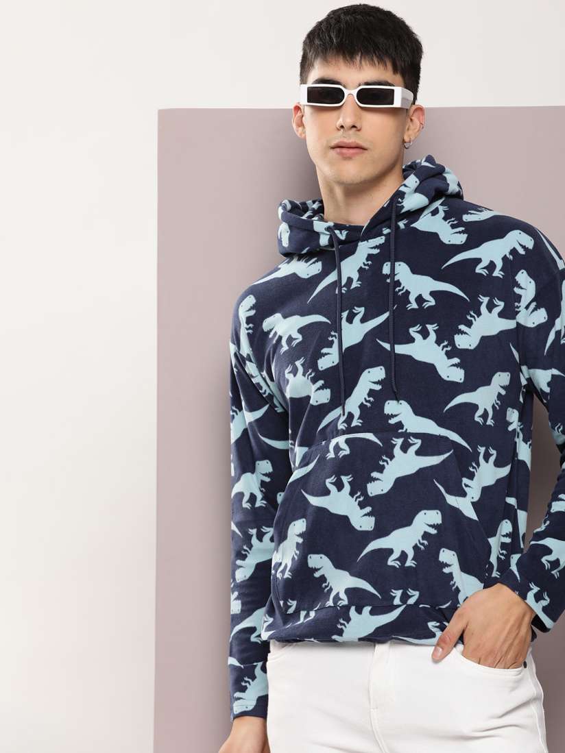 Buy Kook N Keech Men Dinosaur Graphic Print Hooded Sweatshirt Sweatshirts for Men 24981366 Myntra