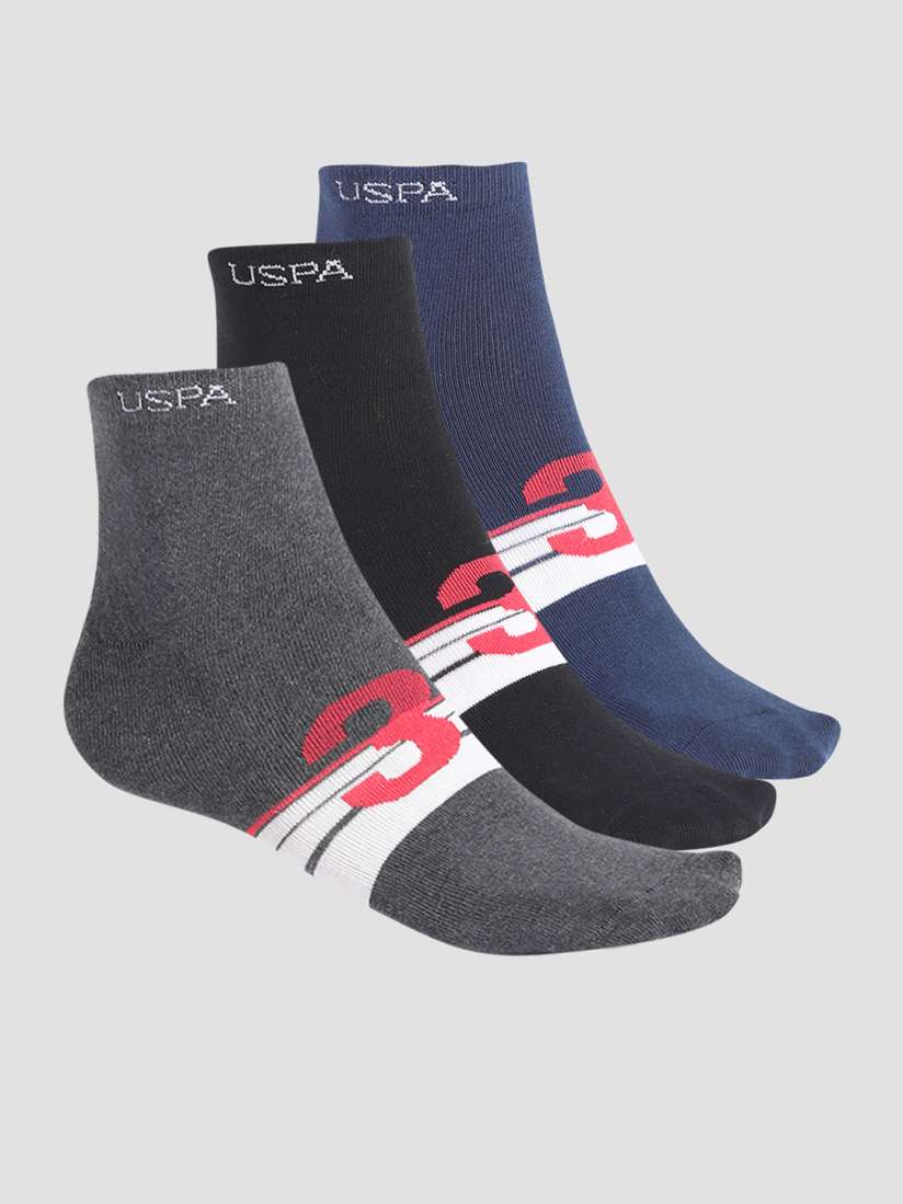 Buy U.S. Polo Assn. Men Pack Of 3 Ankle Length Stretch I646 Socks Socks for Men 24987472 Myntra