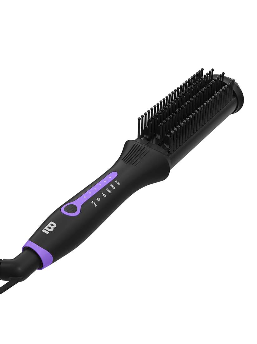 Buy BBLUNT Pro Insta Smooth Hair Straightening Brush With Ionic Technology Black Purple Straighteners for Unisex 24988998 Myntra
