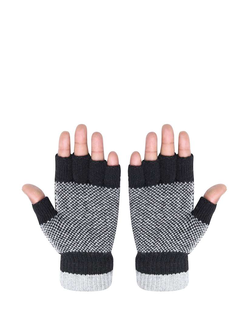 Winter Gloves Fingerless Half Gloves LOOM LEGACY Men Floral
