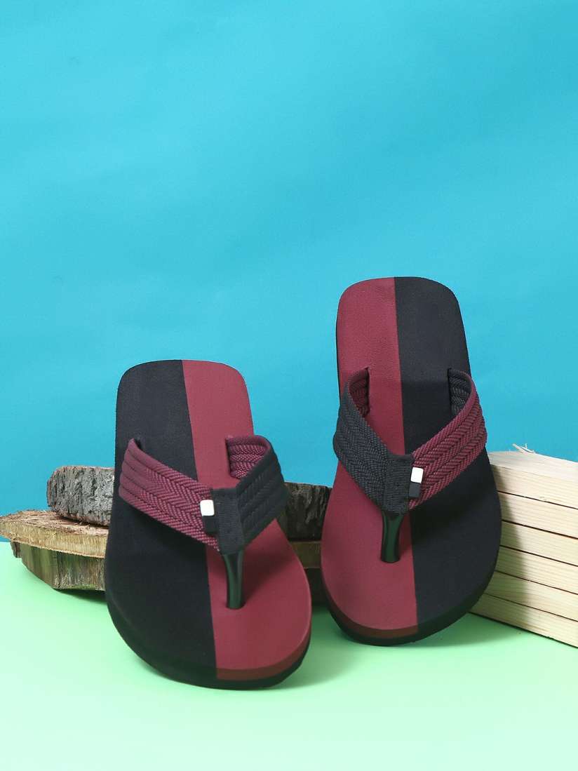 Buy FOOTUP Men Tesla Colourblocked Thong Flip Flops Flip Flops for Men 24997268 Myntra