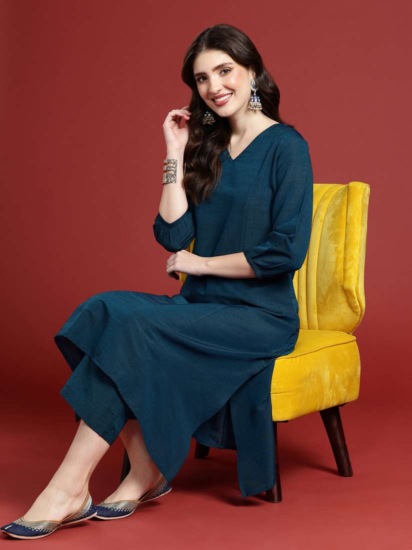 Buy Anouk Panelled Kurta with Trousers Kurta Sets for Women 24997940 Myntra