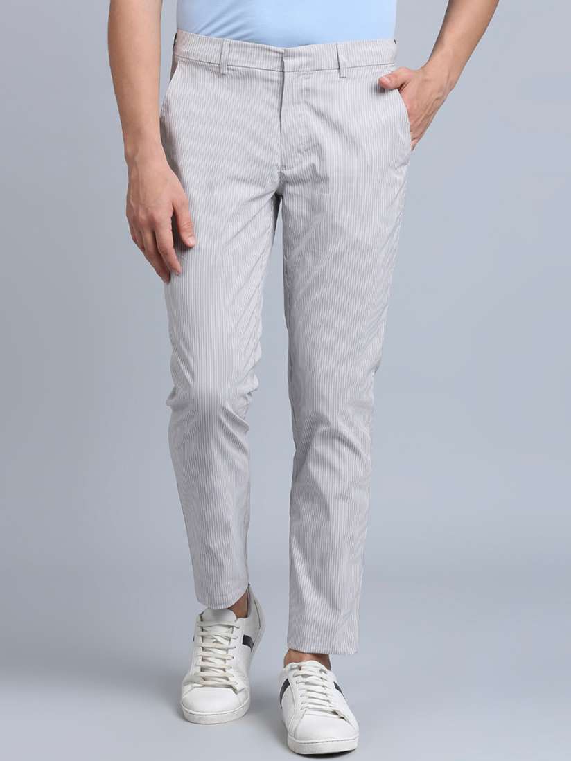 Striped smart trousers discount