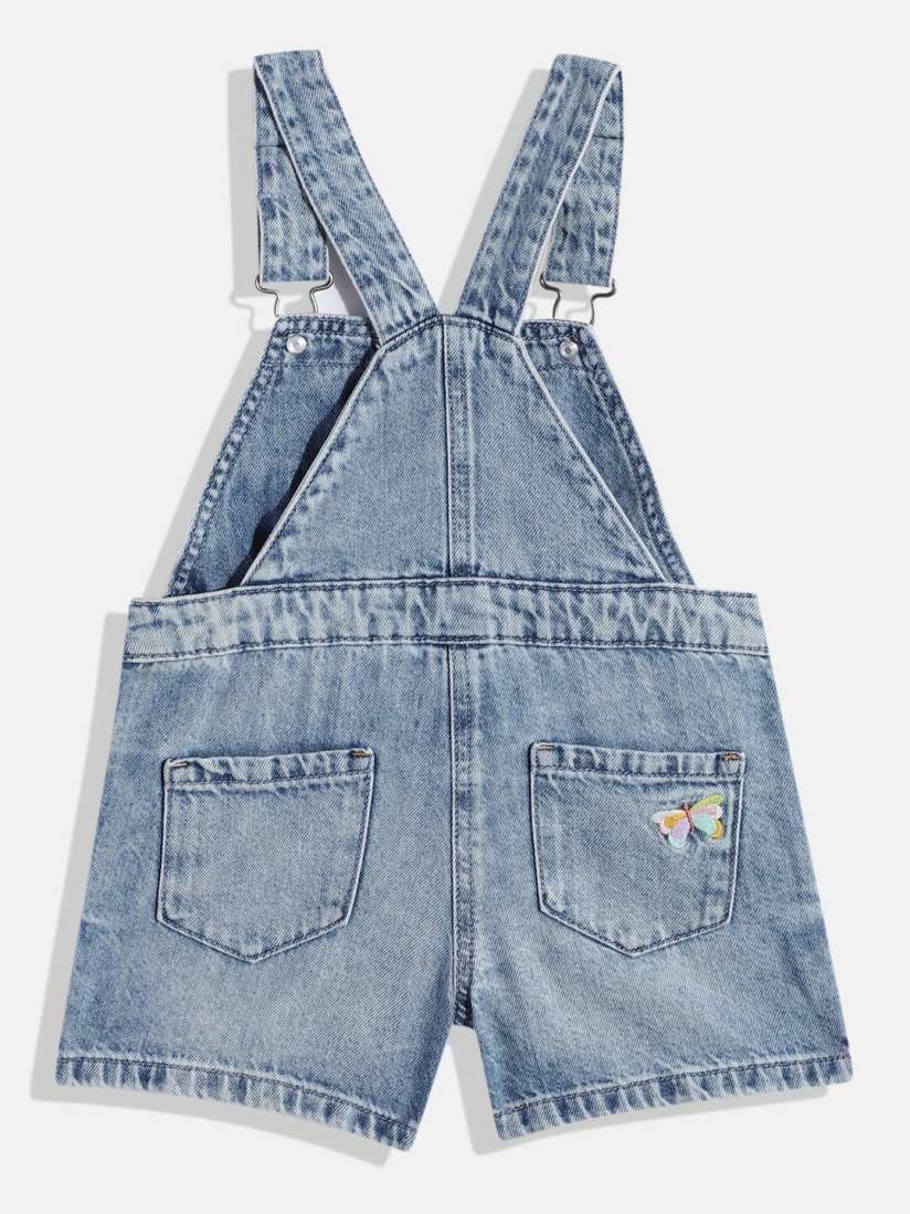 Buy NEXT Infant Girls Pure Cotton Denim Dungaree With Tshirt Dungarees for Girls 25004718 Myntra