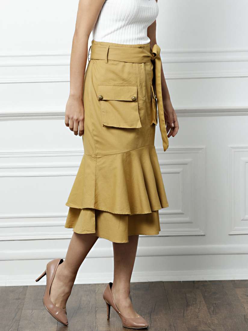 Tan a line skirt best sale