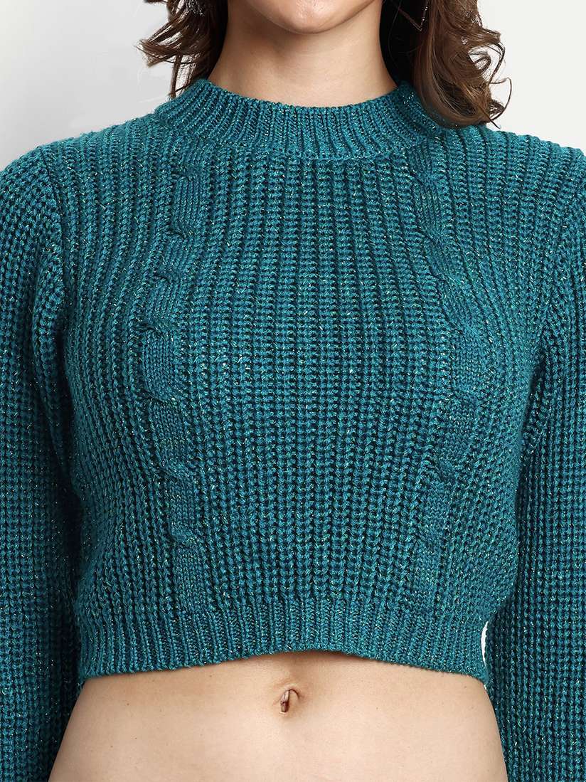 woolen crop top full sleeves