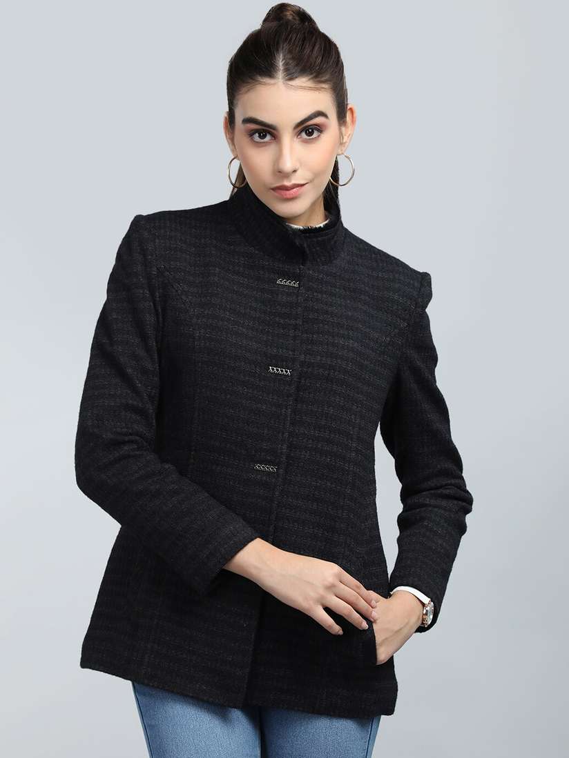 Wool Coat Mandarin Collar Coat Womens Buy PROTEX Mandarin Collar