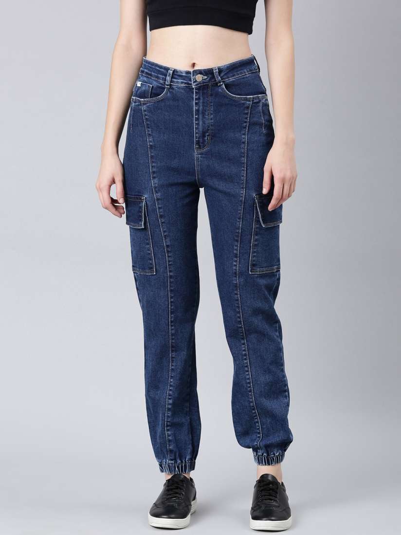 Buy SHOWOFF Women Clean Look Stretchable Jogger Jeans Jeans for Women 25015668 Myntra