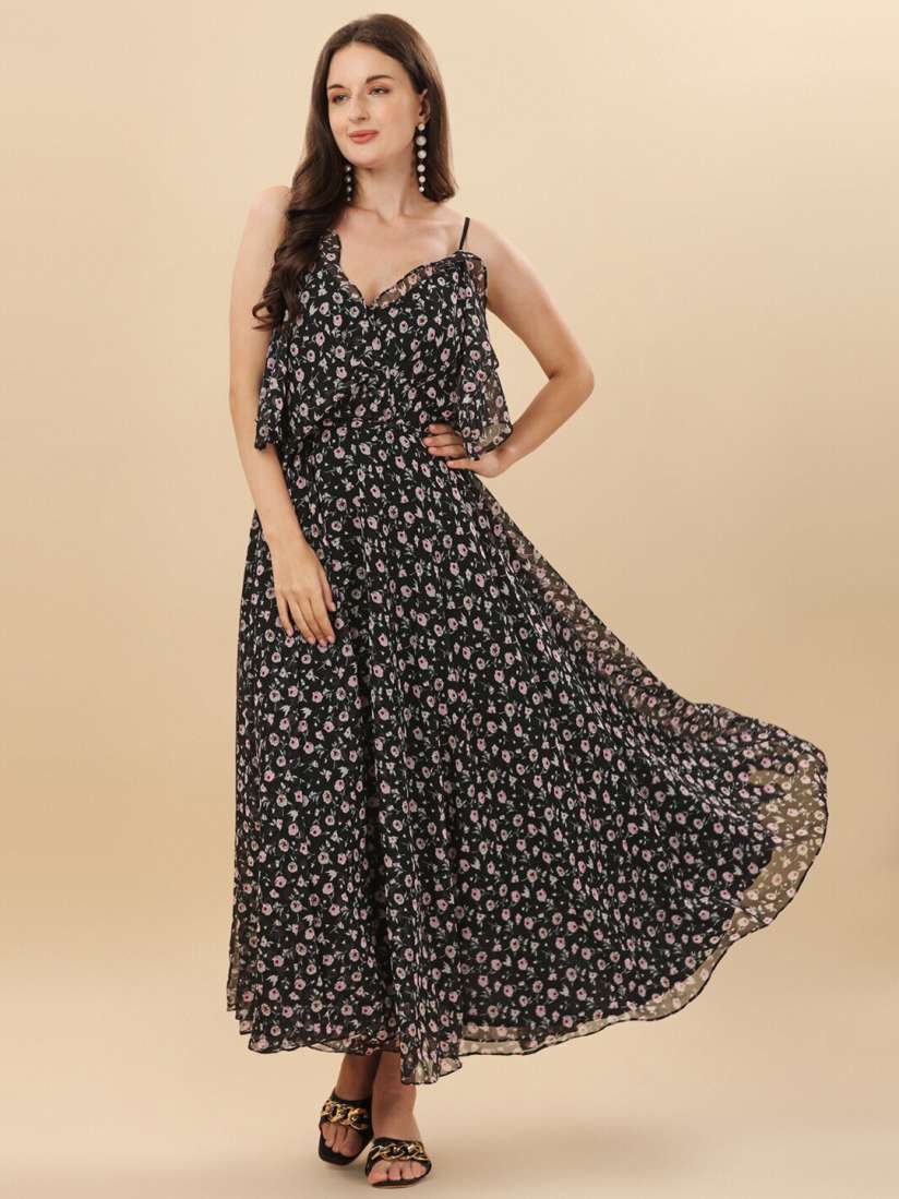 Myntra floral maxi dress shop