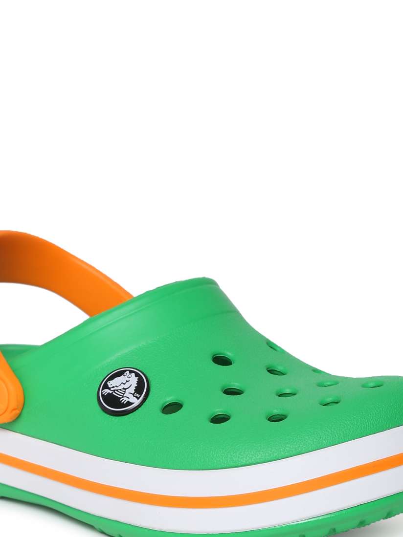 Green and orange crocs outlet
