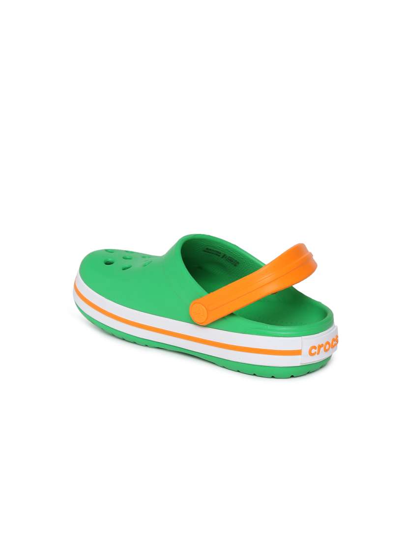 Buy Crocs Kids Green Orange Clogs Flip Flops for Unisex Kids 2502539 Myntra