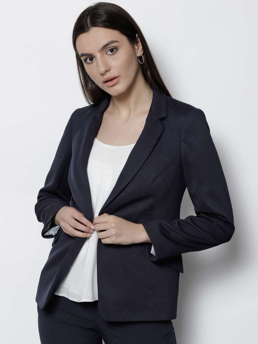 Buy DOROTHY PERKINS Navy Single Breasted Casual Blazer Blazers for Women 2502815 Myntra