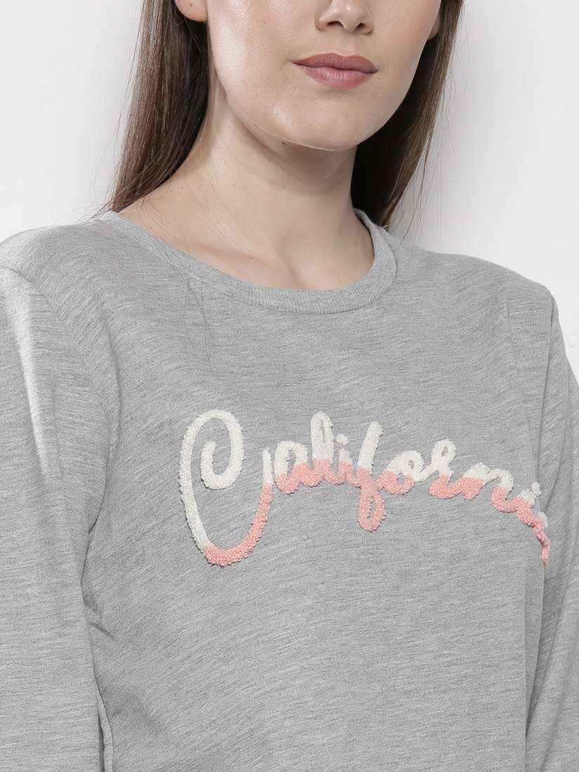 Buy DOROTHY PERKINS Women Grey Melange Solid Sweatshirt Sweatshirts for Women 2502817 Myntra