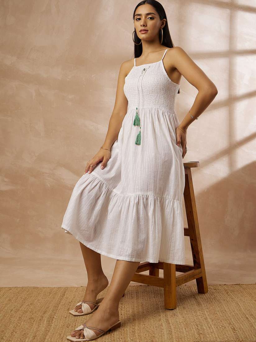 White dress myntra online