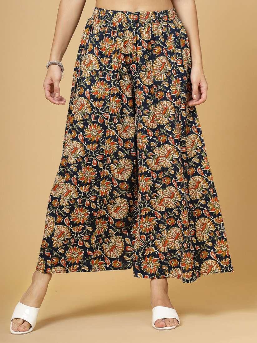 Printed palazzo pants myntra shop