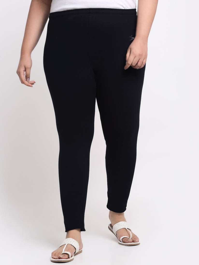 Buy Trend Level Plus Size Mid Rise Slim Fit Ankle Length Leggings Leggings for Women 25042902 Myntra