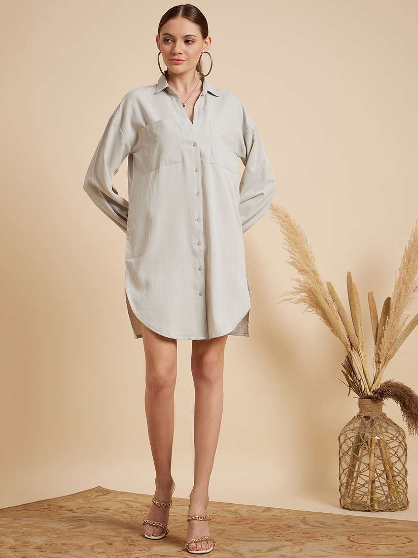 Puff slv tunic dress