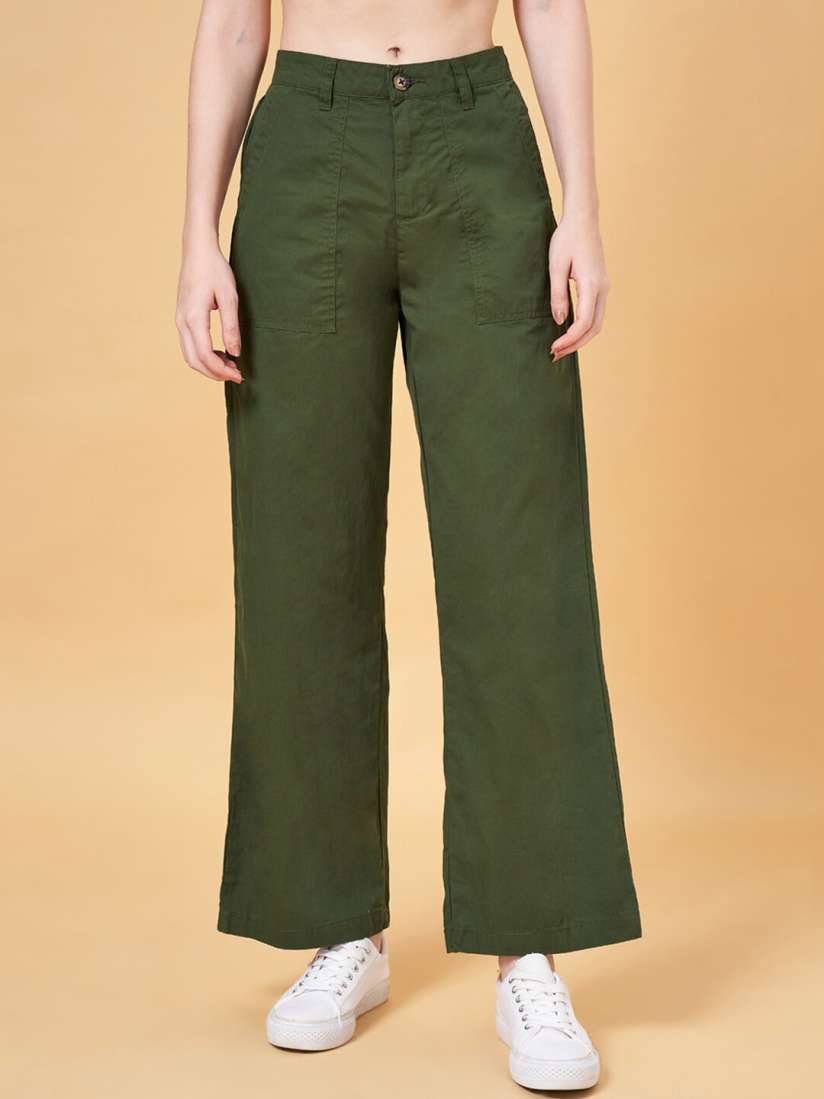 Buy Honey by Pantaloons Women High Rise Cotton Trousers Trousers for Women 25043892 Myntra