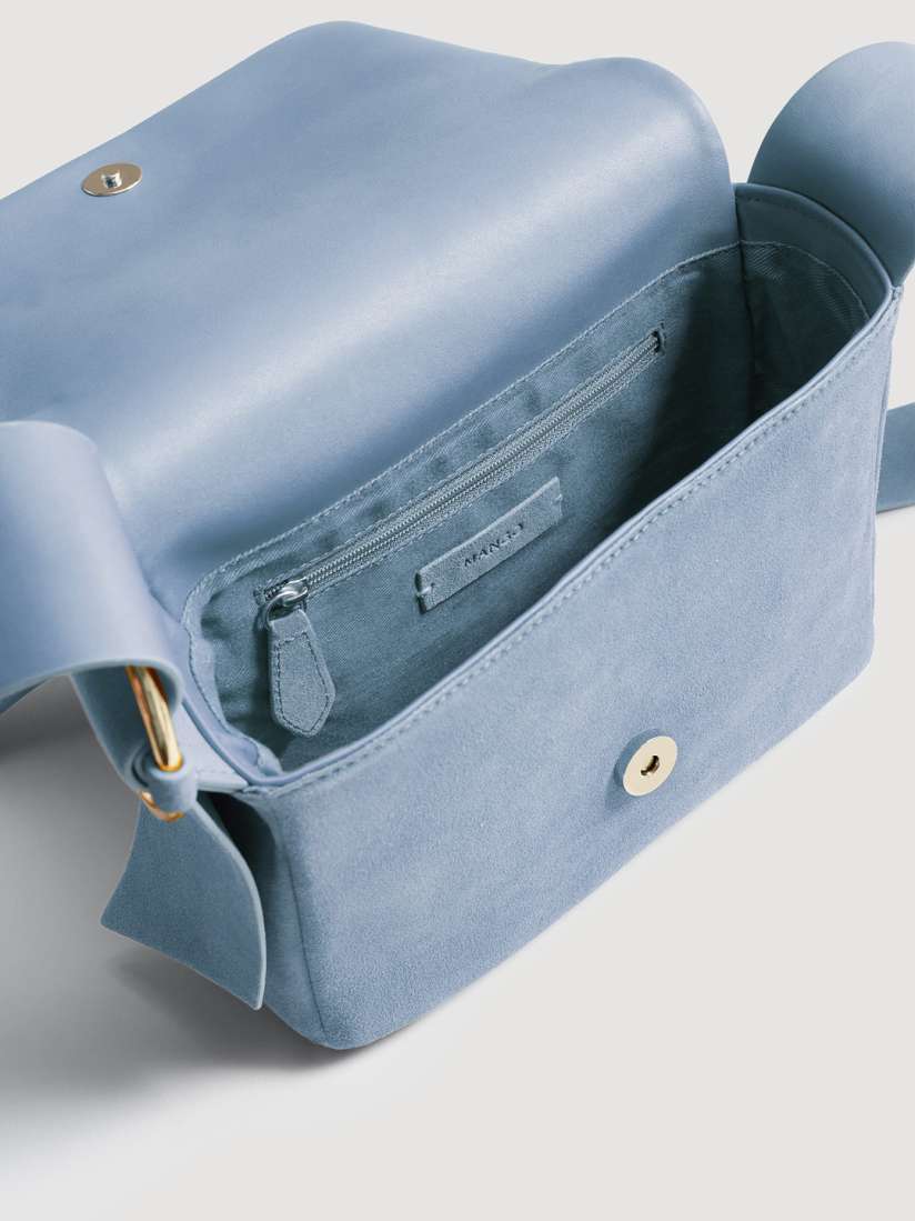Mango blue solid sling bag 2025