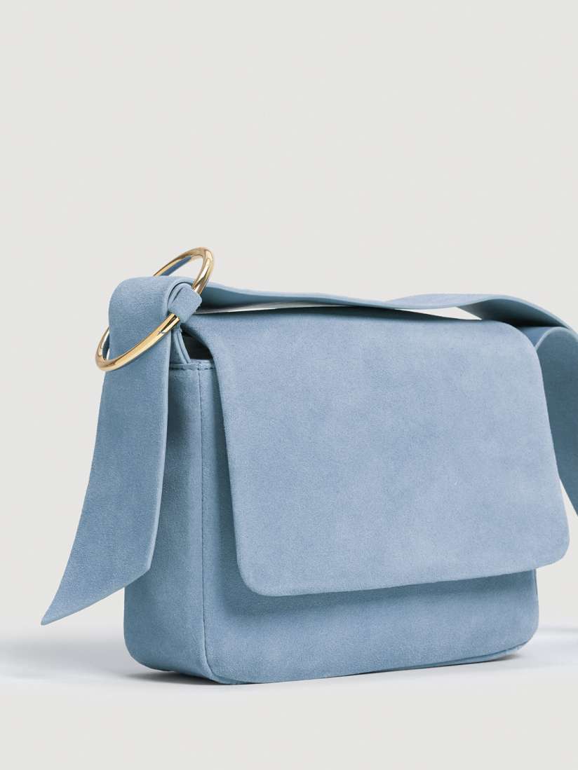 Mango blue solid sling bag outlet