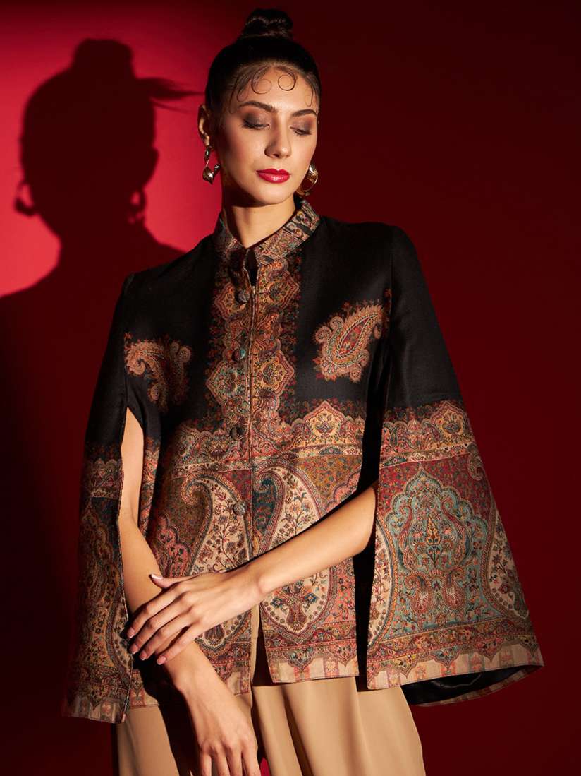 Ethnic cape jacket store