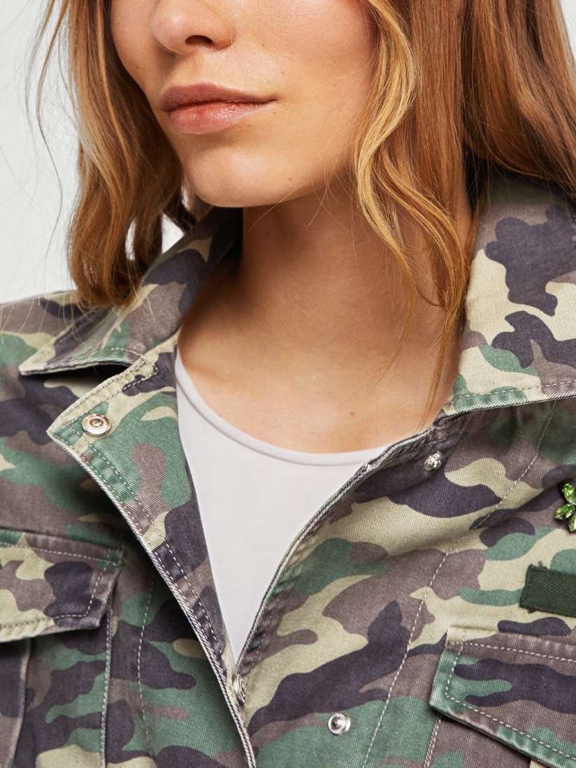 Mango camo jacket discount