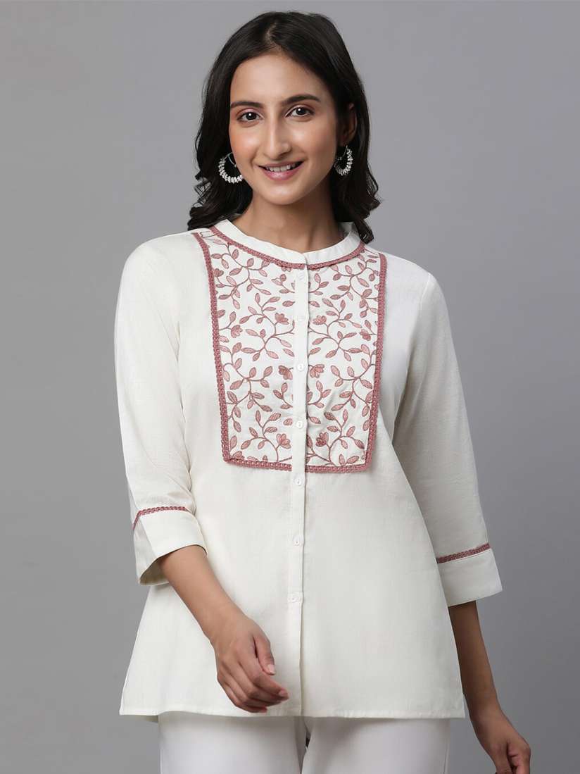 Buy AURELIA Floral Embroidered Straight Kurti Kurtis for Women 25052012 Myntra