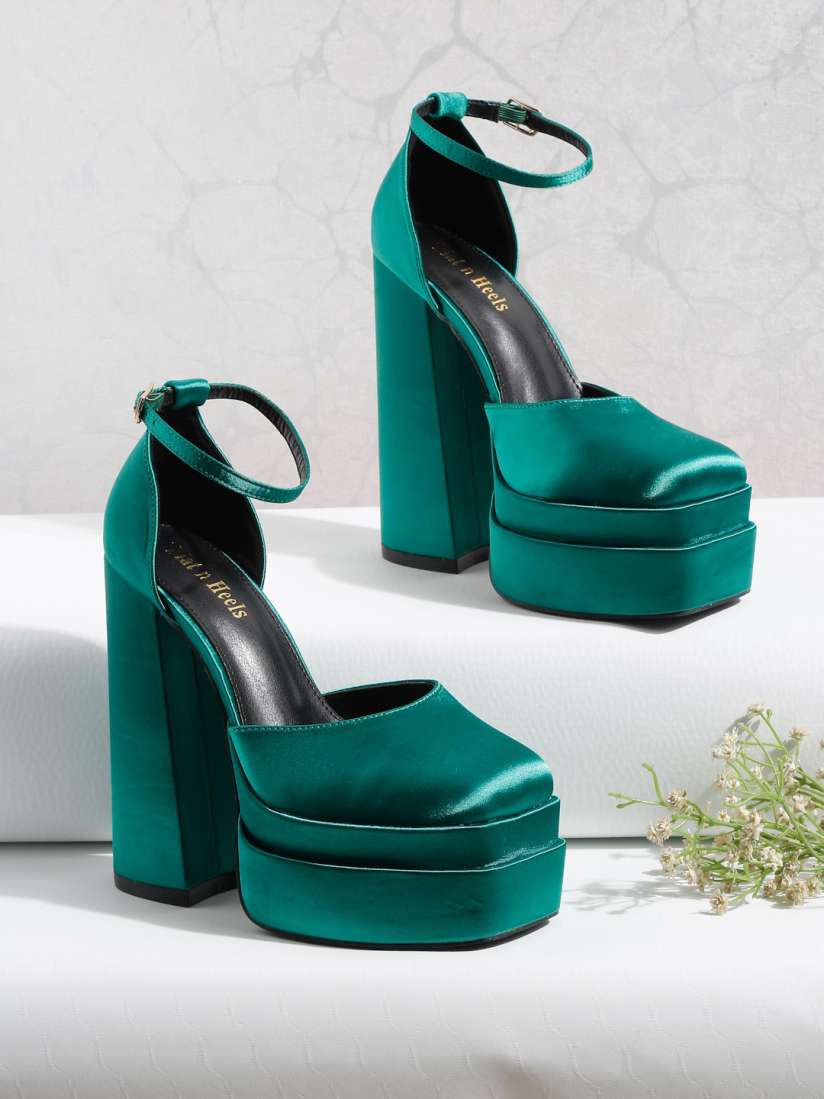 Buy Flat n Heels Square Toe Platform Heel Pumps Heels for Women 25052158 Myntra