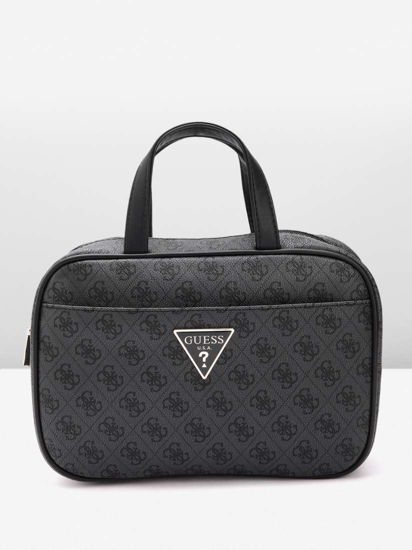 Buy GUESS Brand Logo Printed Vanity Bag Travel Accessory for Women 25053456 Myntra