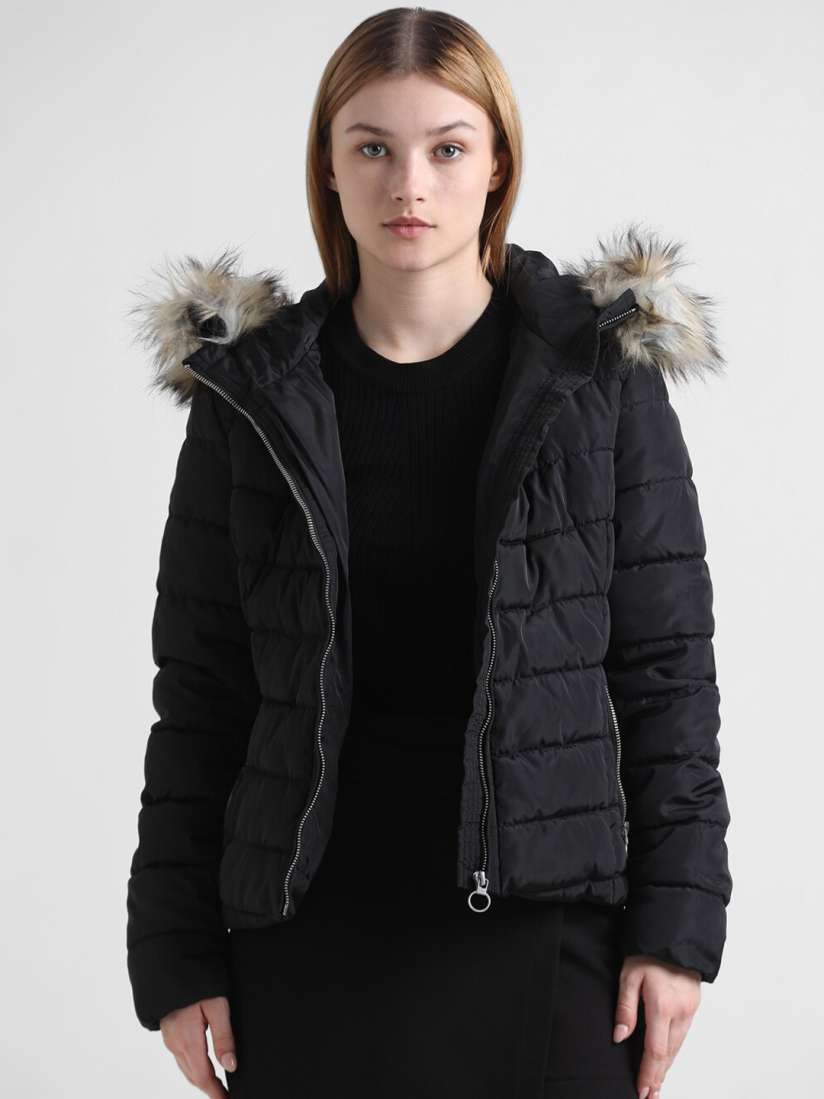 Only solid parka coat top